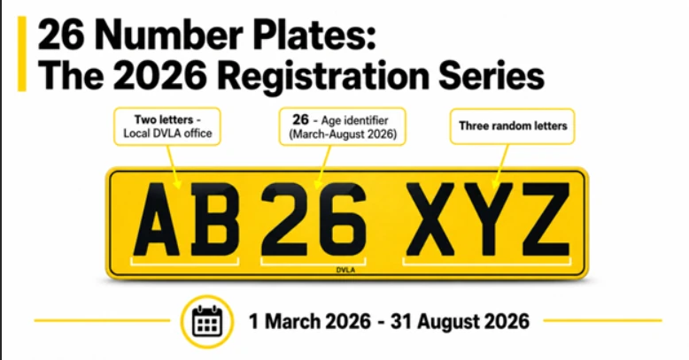 26 number plates UK 2026 registration series format guide