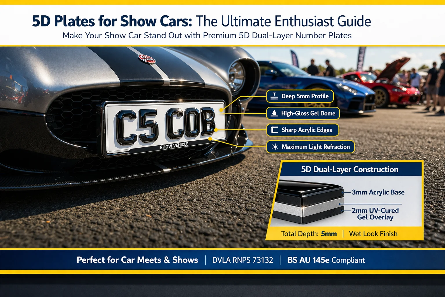 5D Number Plates for Show Cars UK - Best Premium Plates for Car Meets and Modified Vehicles 2026