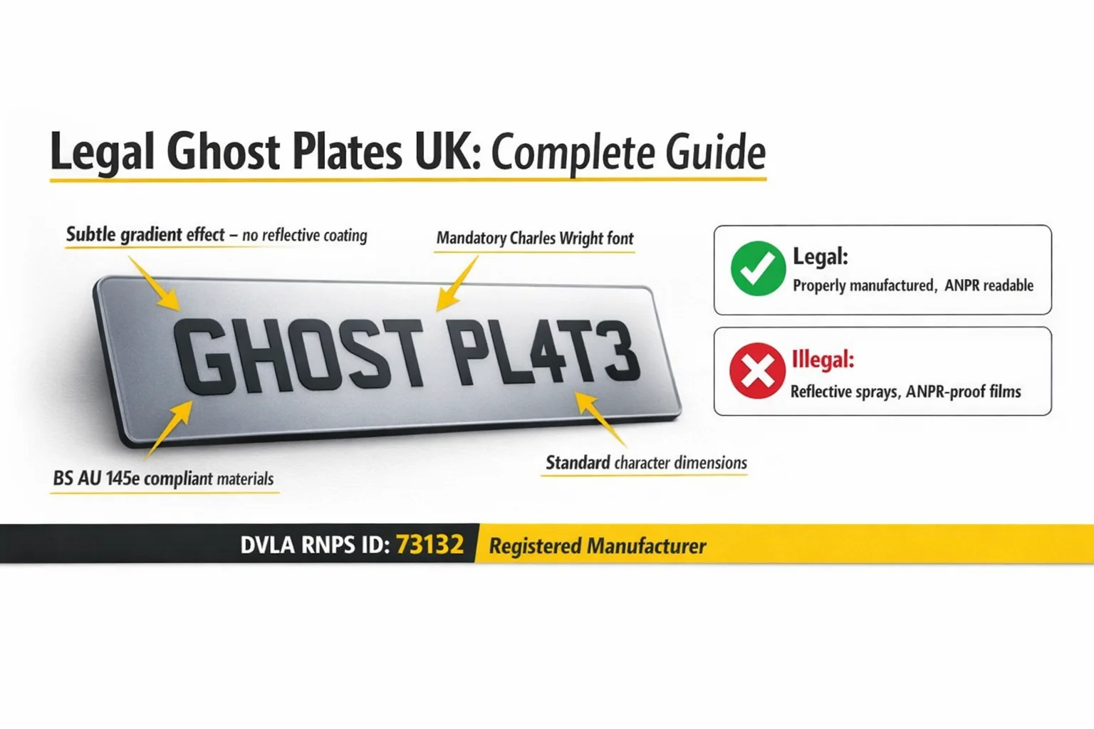 Legal Ghost Plates UK - DVLA Compliant Ghost Number Plates Guide 2026