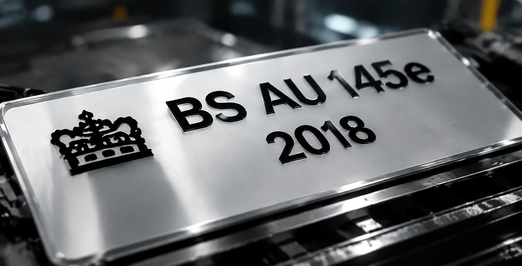 BS AU 145e 2018 tested number plate